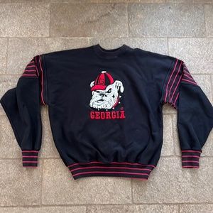 Vintage University of Georgia Bulldogs Football Crewneck Sweatshirt
